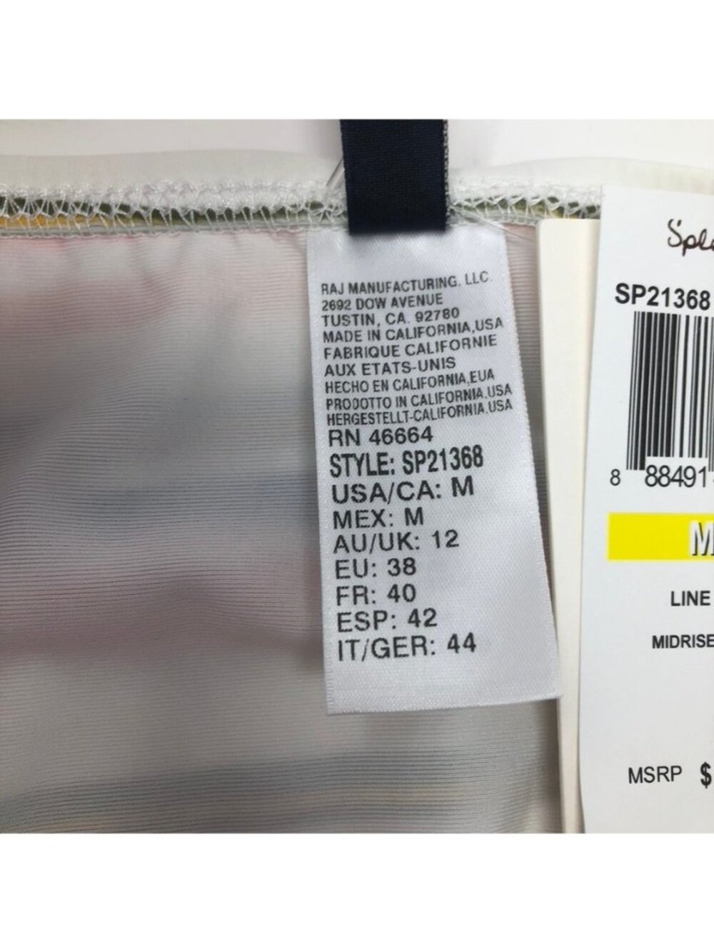 NWT Splendid Line Up Mid Rise Bikini Bottom Size M - Picture 4 of 6